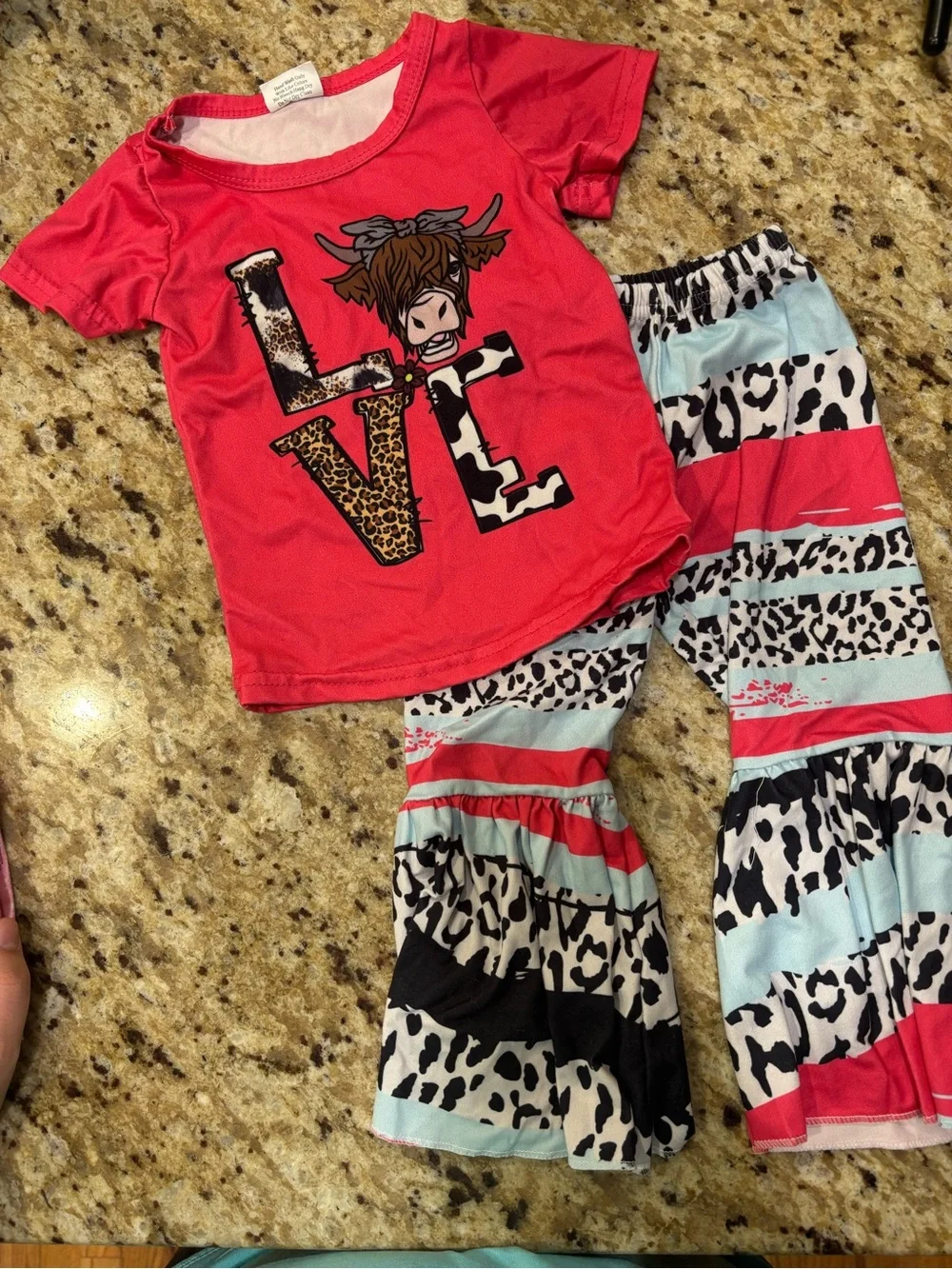 Girls matching boutique set